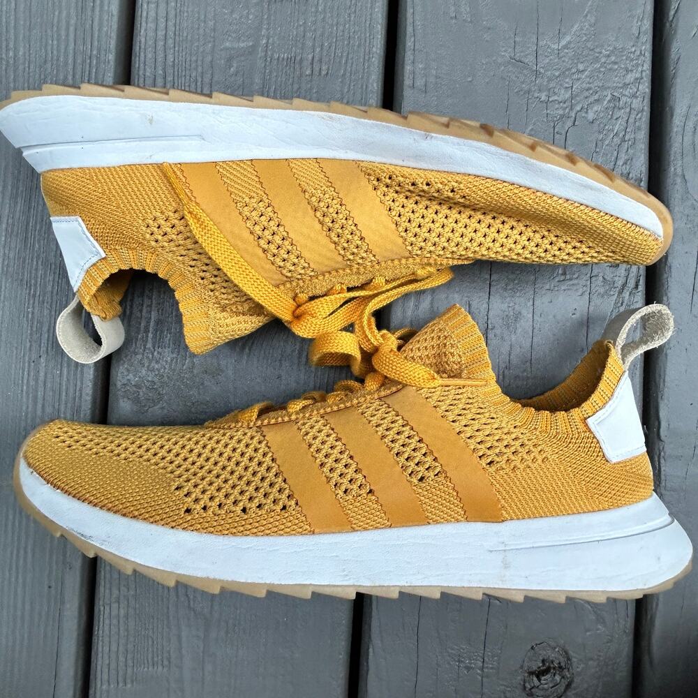 Adidas Womens Flashback Primeknit Legend Yellow Gold  BY9912 Size 11 - Picture 7 of 7